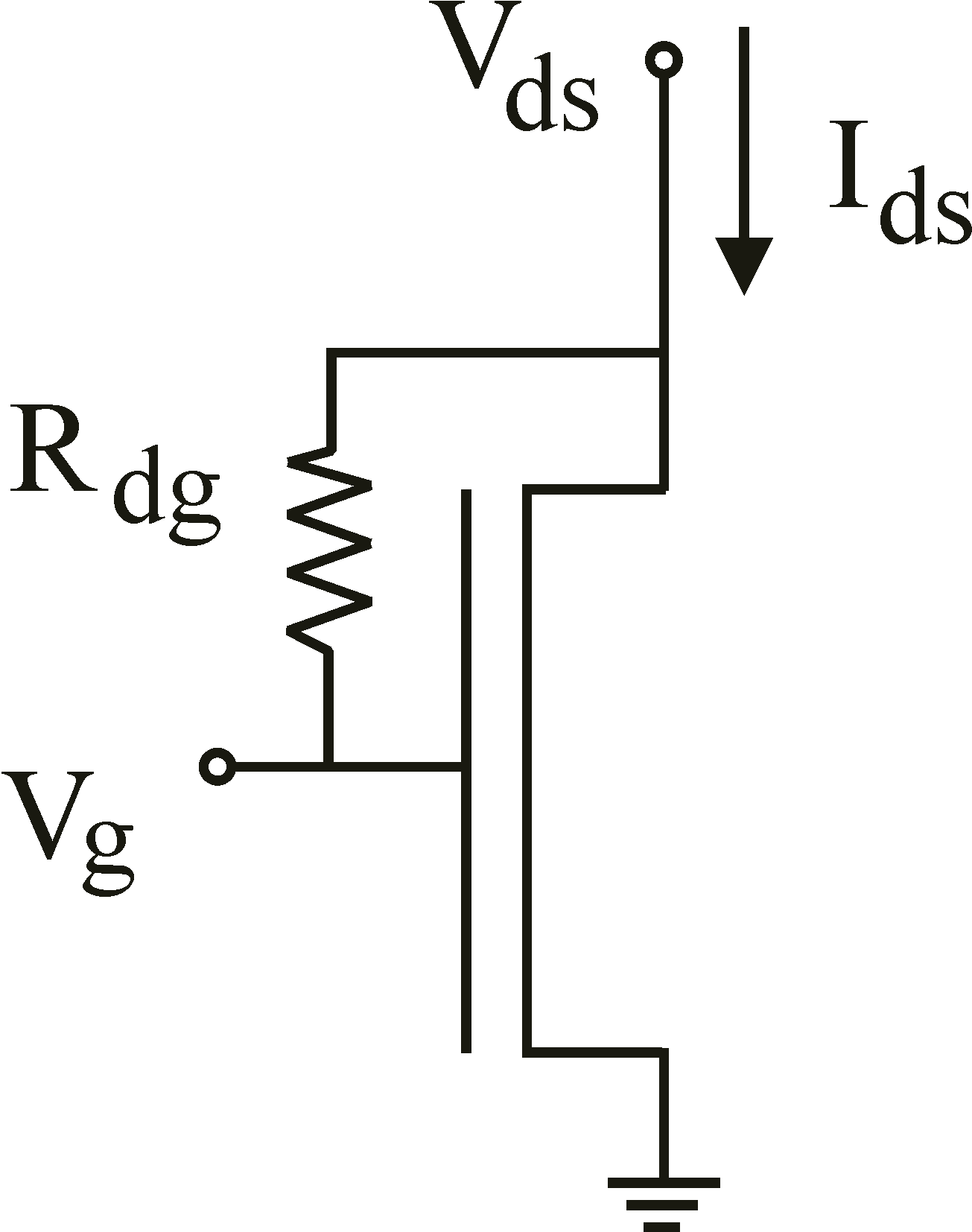 TFT leakage equivalent circuit